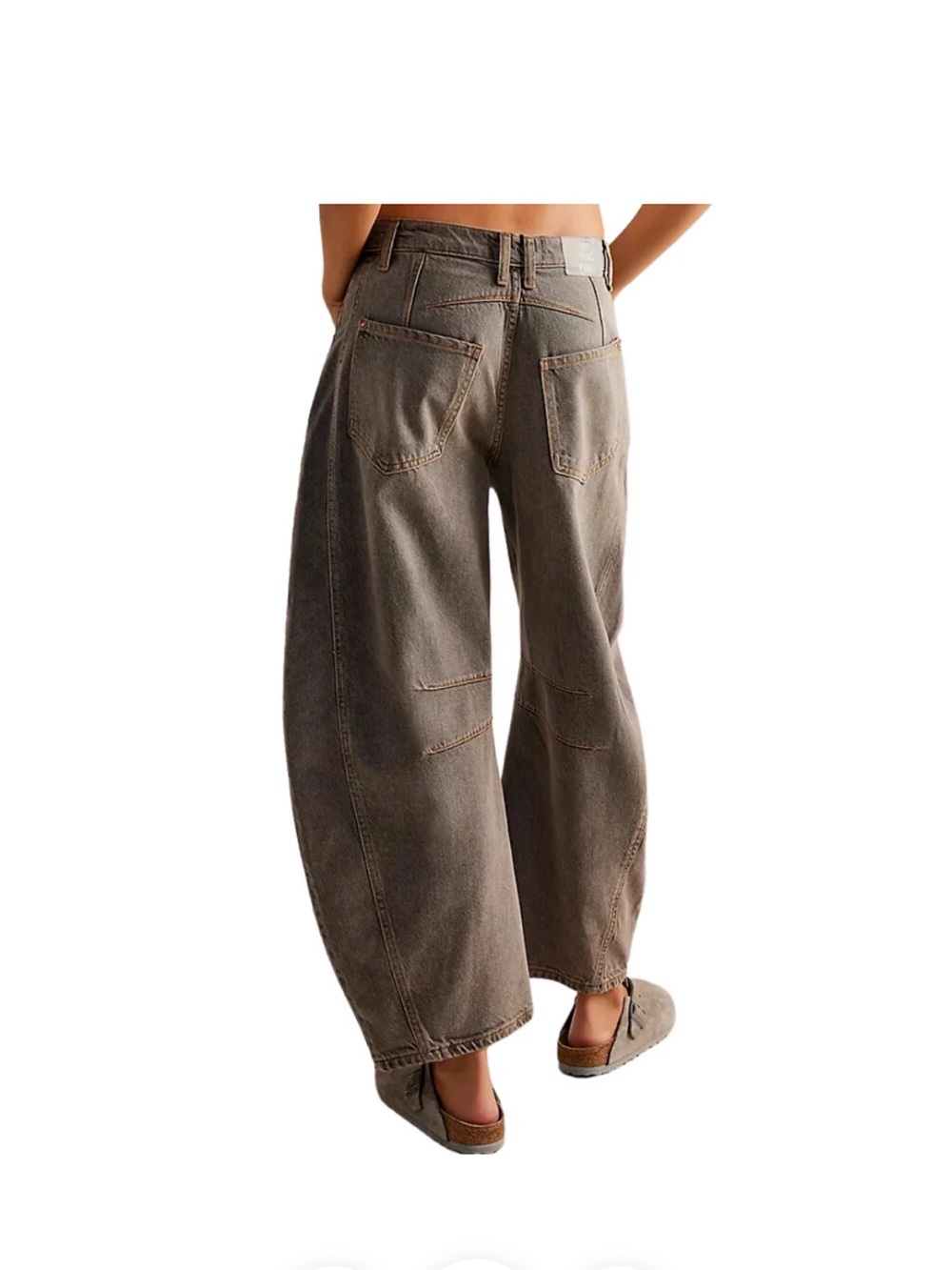 WE THE FREE GOOD LUCK MID-RISE BARREL JEANS IN ARCHIVE GREY - Picture 3 of 7
